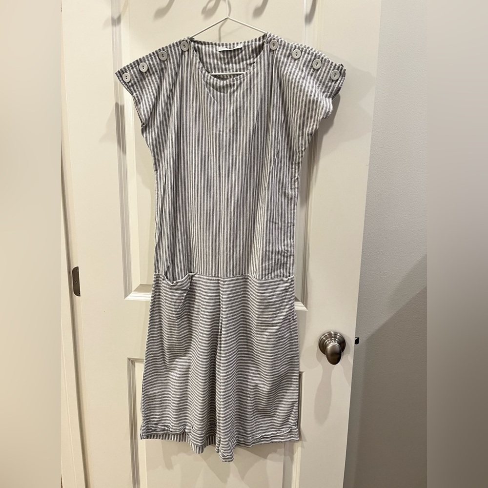 Emma Cook Striped Gray and White Onesies